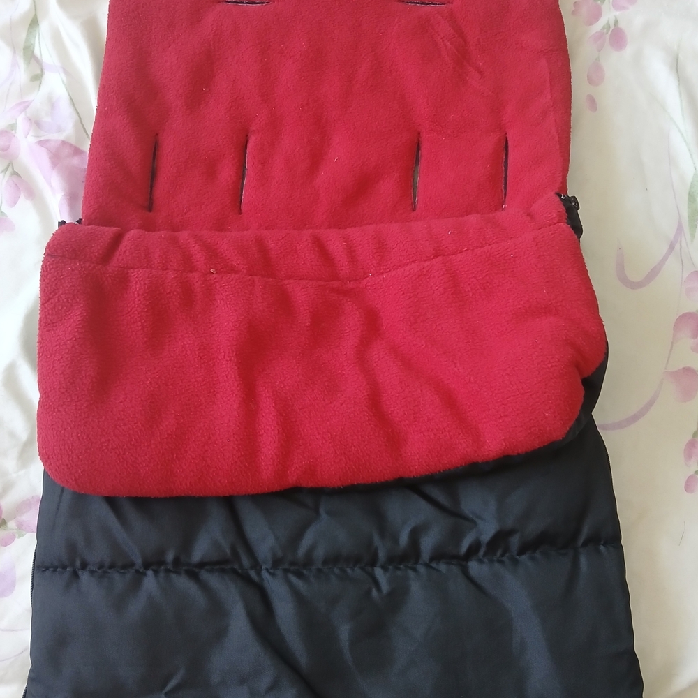 Cozy Red Fleece Stroller Footmuff